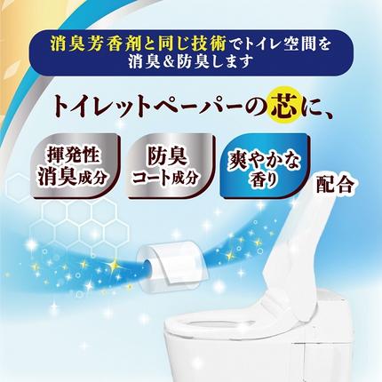 静岡県富士宮市のふるさと納税 0019-10-05 エリエール 消臭＋ トイレットティシュー しっかり香るフレッシュクリアの香り コンパクトダブル 8ロール×8パック 64ロール　1.5倍巻 37.5m トイレットペーパー ダブル パルプ100％ 消臭 防臭 日用品 消耗品 備蓄