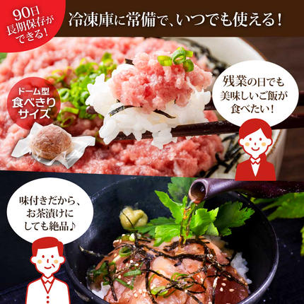 高知県芸西村のふるさと納税 KYF142　ネギトロ80gx6P＋漬け鮪丼90gx6P 冷凍配送 簡易包装 小分け 惣菜 人気 海鮮 ネギトロ丼 まぐろたたき 海鮮丼 便利 かんたん 自然解凍 個食 一人暮らし どんぶり 漬け丼 お手軽