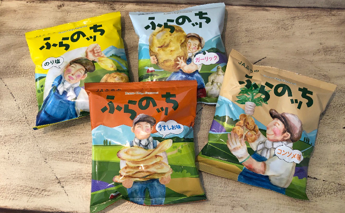 北海道南富良野町のふるさと納税 ふらの産ポテトチップス【ふらのっち】ガーリック味24袋 ふらの農業協同組合(南富良野町) ジャガイモ ガーリック 芋 菓子 スナック じゃがいも お菓子 ポテチ 1箱