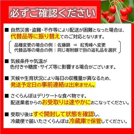 山形県南陽市のふるさと納税 【令和8年産先行予約】 さくらんぼ 「佐藤錦または紅秀峰」 720g (180g×4パック 秀 L以上) 《令和8年6月上旬～発送》 『南陽中央青果市場』 サクランボ 山形県 南陽市 [1476]