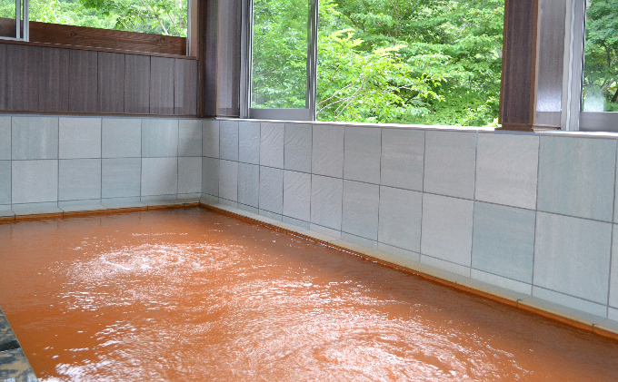 長野県小諸市のふるさと納税 【赤褐色の秘湯入浴券付】天狗温泉浅間山荘ロフト付きコテージ宿泊券 旅行券 9名分 食事なし