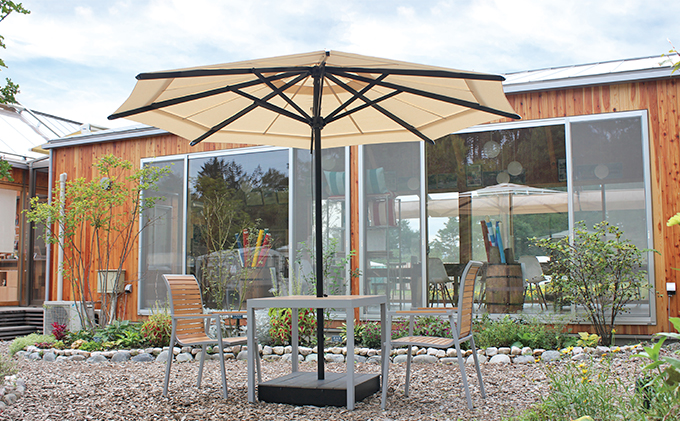 長野県駒ヶ根市のふるさと納税 【タカノエクステリア】ステラCP ≪パラソル≫ 庭 自宅 店舗 プールサイド ベランダ 風に強い スタイリッシュ 風抜き機構 転倒防止 破損防止 シンプル おしゃれ