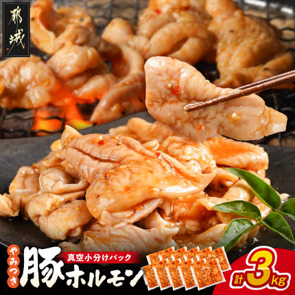 やみつき豚ホルモン!3kg!真空小分けパック!