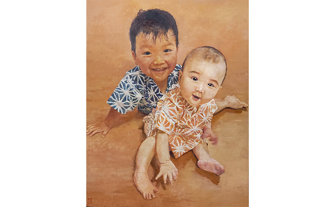 油絵 肖像画 ファミリーポートレート 絵画 結婚祝い 出産祝い 節目