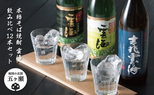宮崎県五ヶ瀬町のふるさと納税 本格そば焼酎 雲海飲み比べ12本セット
