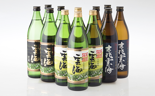 宮崎県五ヶ瀬町のふるさと納税 本格そば焼酎 雲海飲み比べ12本セット