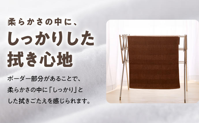 大阪府泉佐野市のふるさと納税 【TVで紹介！】ナチュレル 贅沢バスタオル 4枚（ブラウン系）【泉州タオル 国産 吸水 普段使い 無地 シンプル 日用品 家族 ファミリー】 010B664