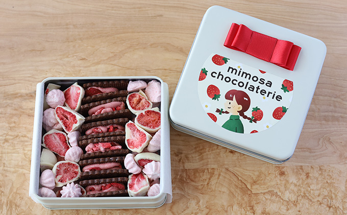 イチゴ缶 苺のチョコレート ご褒美クッキー ギフト セット いちご