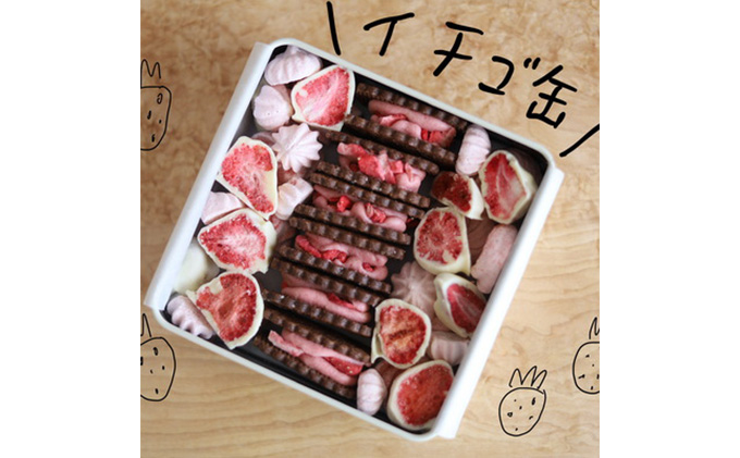 イチゴ缶 苺のチョコレート ご褒美クッキー ギフト セット いちご