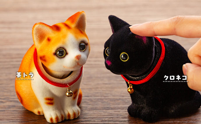 フロッキー 首ふりネコちゃん 雑貨 インテリア 置物 動物モチーフ ね