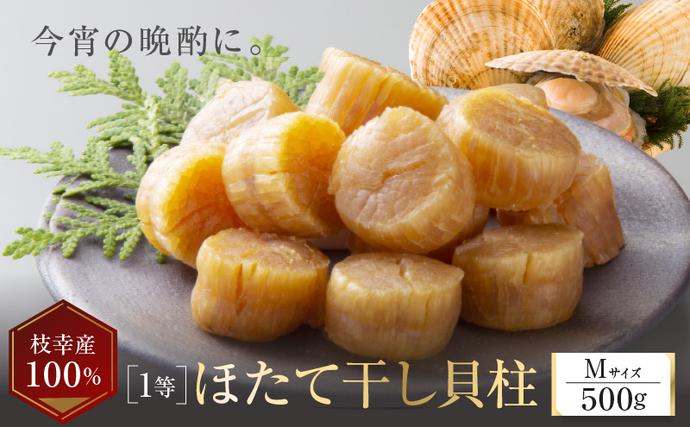 北海道枝幸町のふるさと納税 【枝幸ほたて】贈答用 1等ほたて干し貝柱 M500g【 ホタテ 帆立 ほたて 貝柱 干貝柱 干し貝柱 乾物 贈答用 魚貝 魚介 北海道 オホーツク 枝幸 】