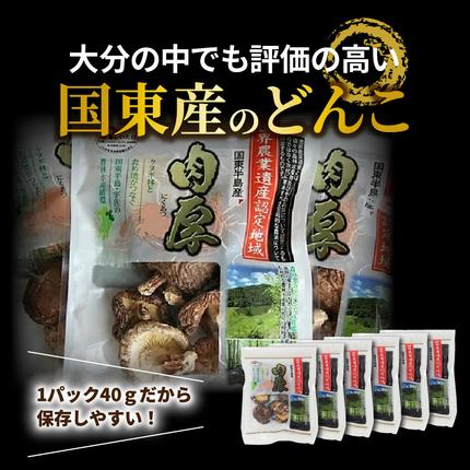 大分県国東市のふるさと納税 国東産の肉厚干し椎茸（どんこ）40g×6袋（チャック付き）_29058A