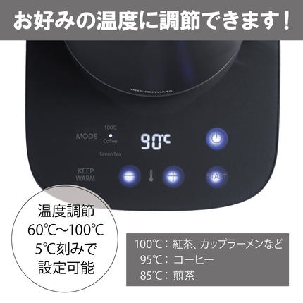 宮城県大河原町のふるさと納税 アイリスオーヤマ ケトル 0.6L IKE-C601T-HA アッシュ 電気ポット ポット 電気ケトル ドリップケトル 細口 細口ポット 細口ケトル 湯沸かし 温度調節 保温 保温機能 空焚き防止 おしゃれ キッチン家電 電化製品 家電 宮城 宮城県 大河原 大河原町