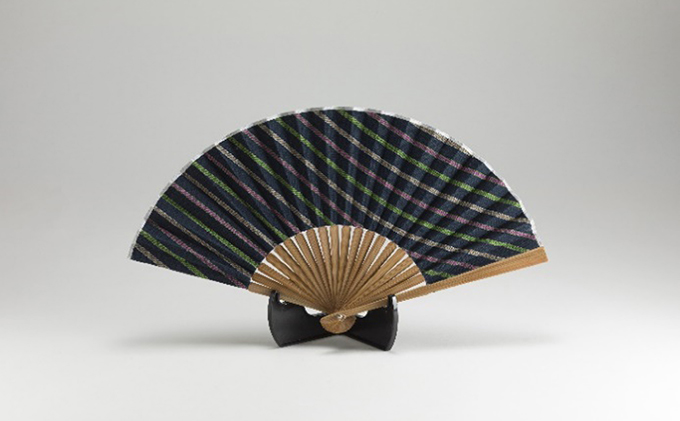 静岡県浜松市のふるさと納税 緑守扇 遠州綿紬 扇子(花野) 雑貨 日用品 民芸品 工芸品