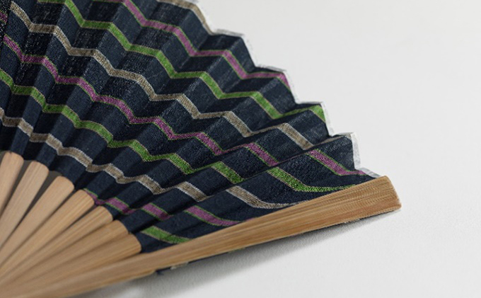 静岡県浜松市のふるさと納税 緑守扇 遠州綿紬 扇子(花野) 雑貨 日用品 民芸品 工芸品