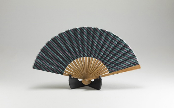 静岡県浜松市のふるさと納税 緑守扇 遠州綿紬 扇子(浮草) 雑貨 日用品 民芸品 工芸品