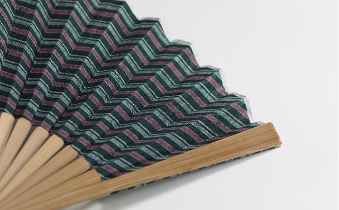 静岡県浜松市のふるさと納税 緑守扇 遠州綿紬 扇子(浮草) 雑貨 日用品 民芸品 工芸品