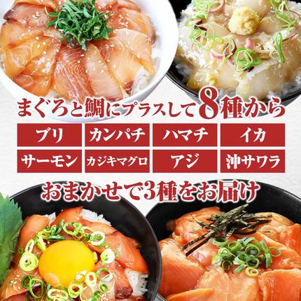 高知県田野町のふるさと納税 これが魚屋の漬け丼だ！魚屋のおまかせ5種漬け丼セット(マグロ＋鯛＋おまかせ3種) 80ｇ×5P 鮪 鯛 詰め合わせ 漬け丼 漬け どんぶり 丼 5パック 海鮮 魚 真空パック 個食 個包装 冷凍