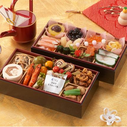 福岡県新宮町のふるさと納税 F083.日本料理てら岡・おせち／博多『華』弐段重（2～3人前）