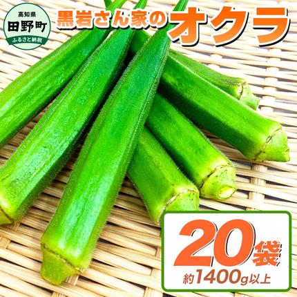 オクラ 20袋 約1.4kg 約1.4キロ おくら 国産 オクラ 新鮮野菜 美味しい