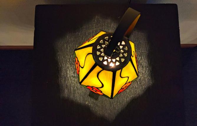 大阪府泉佐野市のふるさと納税 ステンドグラス・ミニ吊りランプ（黄） 099H2383-1