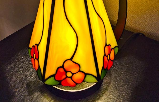 大阪府泉佐野市のふるさと納税 ステンドグラス・ミニ吊りランプ（黄） 099H2383-1