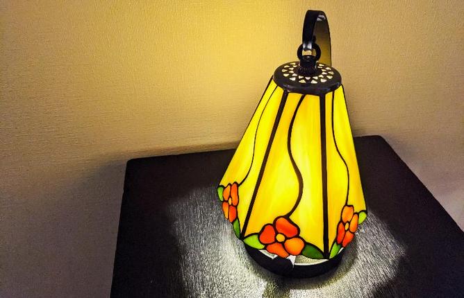 大阪府泉佐野市のふるさと納税 ステンドグラス・ミニ吊りランプ（黄） 099H2383-1
