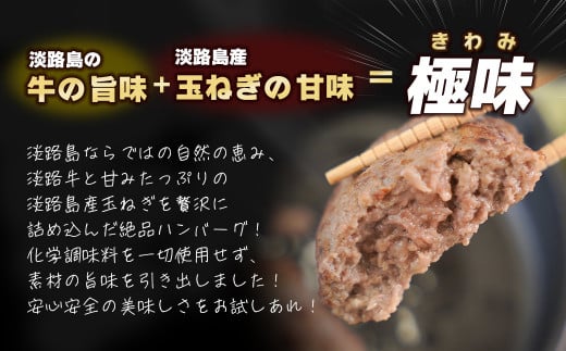兵庫県淡路市のふるさと納税 淡路島 極味ハンバーグ 150g×12個　牛肉100％ ハンバーグ 化学調味料無添加 小分け