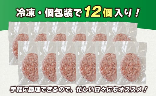兵庫県淡路市のふるさと納税 淡路島 極味ハンバーグ 150g×12個　牛肉100％ ハンバーグ 化学調味料無添加 小分け