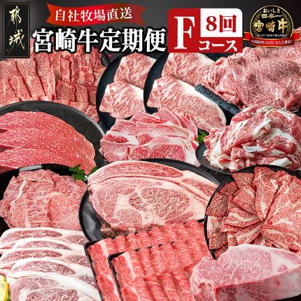宮崎牛定期便(8回お届け) Fコース〔N25-006-T8〕