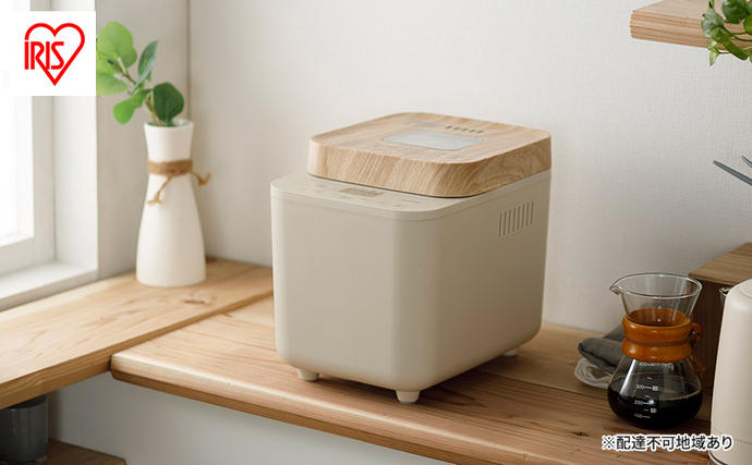 宮城県大河原町のふるさと納税 ホームベーカリー パン IBM-010-C アイリスオーヤマ 米粉 1斤 ミトン付き おしゃれ コンパクトホームベーカリー パン焼き器 ふんわり食パン ブレッド ベーカリー ジャム こねる 焼く 醗酵 全粒粉パン 米粉パン サンドベージュ 食欲の秋特集