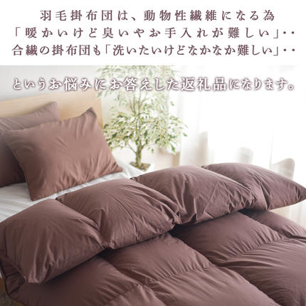 宮崎県都城市のふるさと納税 【アイボリー】ミライダウン(蓄熱plus) 羽毛のような掛けふとん【SL】_22-J201-iv