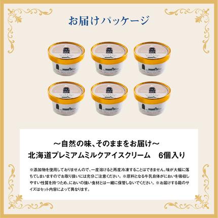 北海道中標津町のふるさと納税 【無添加】 北海道 プレミアムミルクアイスクリーム×6個【11037】