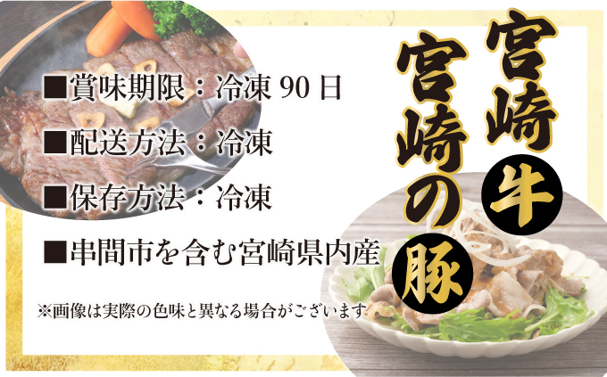 宮崎県串間市のふるさと納税 KU305 【定期便・全6回】宮崎牛と宮崎産豚肉 6ヶ月定期便！計3.7kg