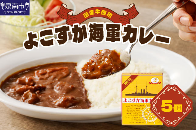大阪府泉南市のふるさと納税 よこすか海軍カレー 5個セット カレー レトルトカレー レトルトカレーセット ビーフカレー 野菜カレー こだわりカレー 人気カレー 大人気カレー レトルト食品 常温保存
【002E-007】