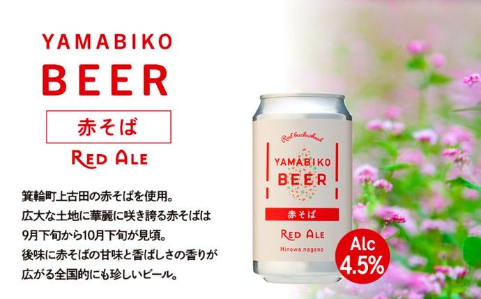クラフトビール YAMABIKO BEER 3種 計6本 飲み比べ セット 赤そば