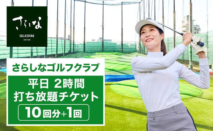 さらしなゴルフクラブ 平日 2時間 打ち放題 チケット 10回分+1回(入場 