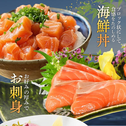 宮城県気仙沼市のふるさと納税 ノルウェー産 アトランティックサーモン 総重量 1kg (正味重量850g) [カネダイ 宮城県 気仙沼市 20565509] 魚 魚介類 サーモン 刺身 生食 生 アトランティック アトラン 小分け 冷凍 鮭 さけ 訳あり ノルウェー