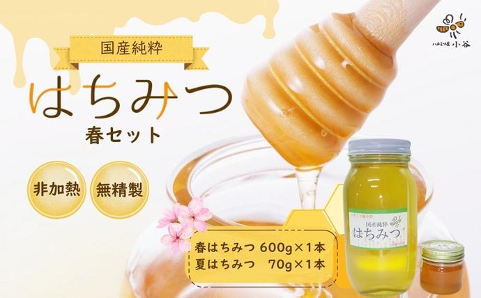 奈良県宇陀市のふるさと納税 ハチミツ屋小谷 はちみつ 春セット／ 百花蜜 国産 純粋 蜂蜜 ハチミツ ハニー 非加熱 無精製 贈答用 贈り物 奈良県 宇陀市 ふるさと納税