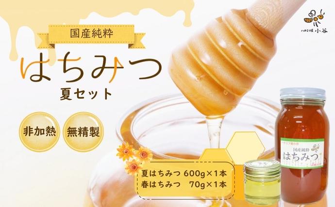 奈良県宇陀市のふるさと納税 ハチミツ屋小谷 はちみつ 夏セット／ 百花蜜 国産 純粋 蜂蜜 ハチミツ ハニー 非加熱 無精製 贈答用 贈り物 奈良県 宇陀市 ふるさと納税