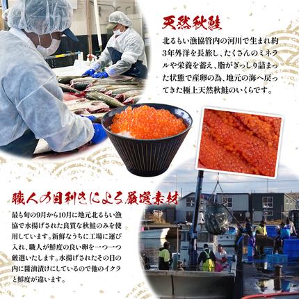 北海道羽幌町のふるさと納税 【10営業日以内発送！】 北海道産 天然秋鮭 いくら醤油漬け360g(180g×2)【0215801】