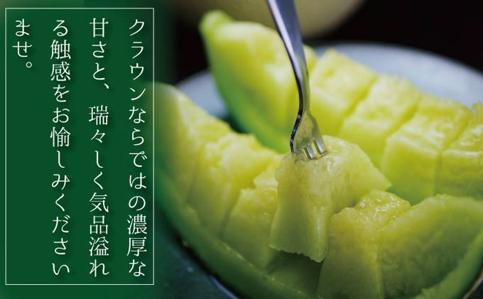 静岡県袋井市のふるさと納税 クラウンメロン”極メロン”１玉入　ギフト箱入り