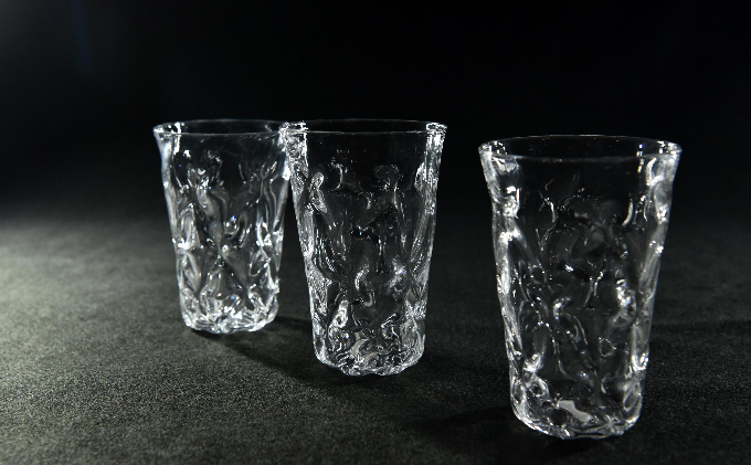 京都府宇治田原町のふるさと納税 水面　タンブラー（1脚）〈ガラス タンブラー コップ おしゃれ 工芸品 食器 日用品〉