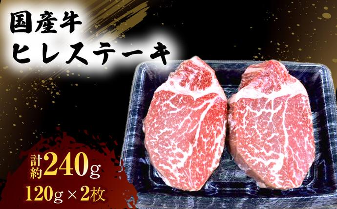 熊本県錦町のふるさと納税 国産 牛 ヒレ ステーキ 約240g 肉 お肉 牛肉 ※配送不可：離島