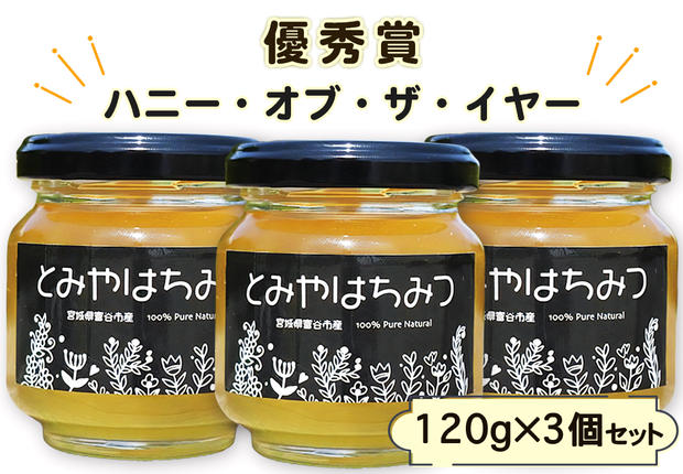 プッチー　栗・藤のはちみつ【各1200g】2025/6採蜜　国産　蜂蜜 2025年採蜜 とみやはちみつ 120g×3個セット｜令和7年 国産 富谷 蜂蜜