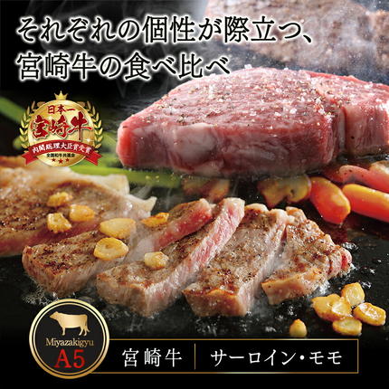 宮崎県都城市のふるさと納税 宮崎牛(A5)ステーキ食べ比べ300g_AC-01-004