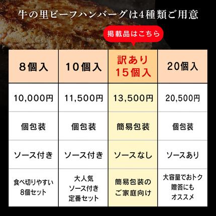 北海道白老町のふるさと納税 ★大容量！合計1.65kg！★訳あり・牛の里ビーフハンバーグ(110ｇ5枚入）×3