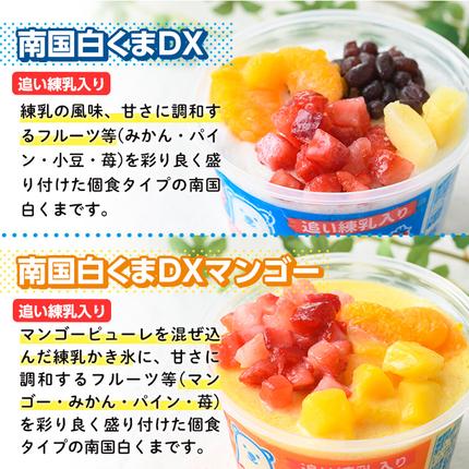 鹿児島県日置市のふるさと納税 No.381 南国白くまDX詰め合わせセット！南国白くま(250ml×4個)南国白くまマンゴー(250ml×4個)計8個のセット！SDX-38 鹿児島 日置市 特産品 かき氷 氷菓【セイカ食品】