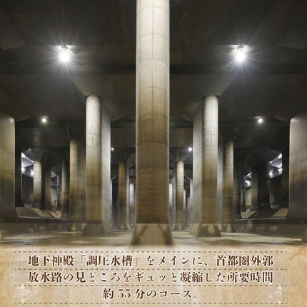 埼玉県春日部市のふるさと納税 BM001 地下神殿コンシェルジュがご案内　首都圏外郭放水路　地下神殿見学コースペアチケット（引換券）
