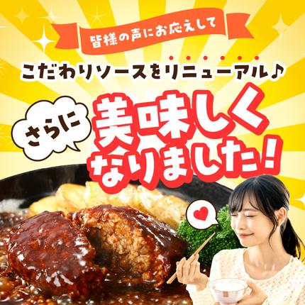 福岡県飯塚市のふるさと納税 鉄板焼ハンバーグ デミソース 20個【A6-028】